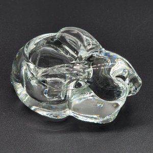 Glass Rabbit Bunny Votive Candle Holder